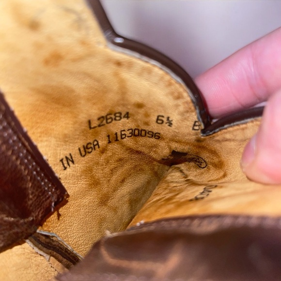 Justin Vintage Western Leather Boots - Picture 4 of 15